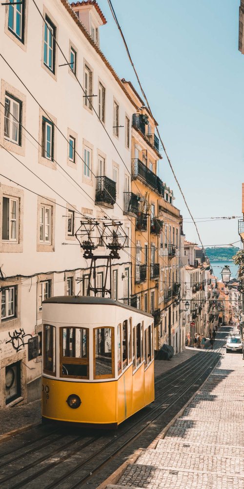 Lisbon transport and cityscape