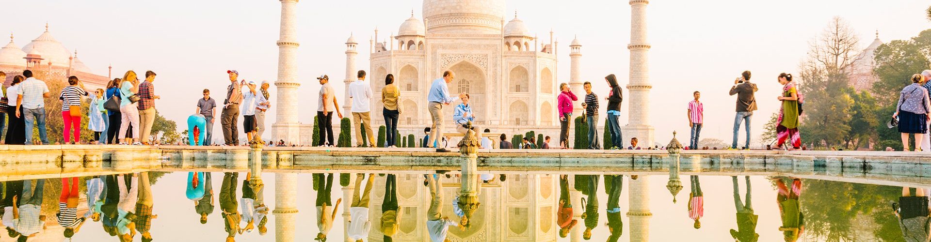Sunset view of Taj Mahal from Mehtab Bagh