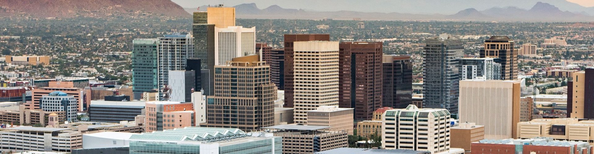 Phoenix cityscape at sunset