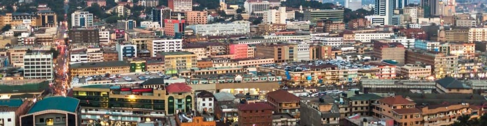 Sunset over Kampala skyline