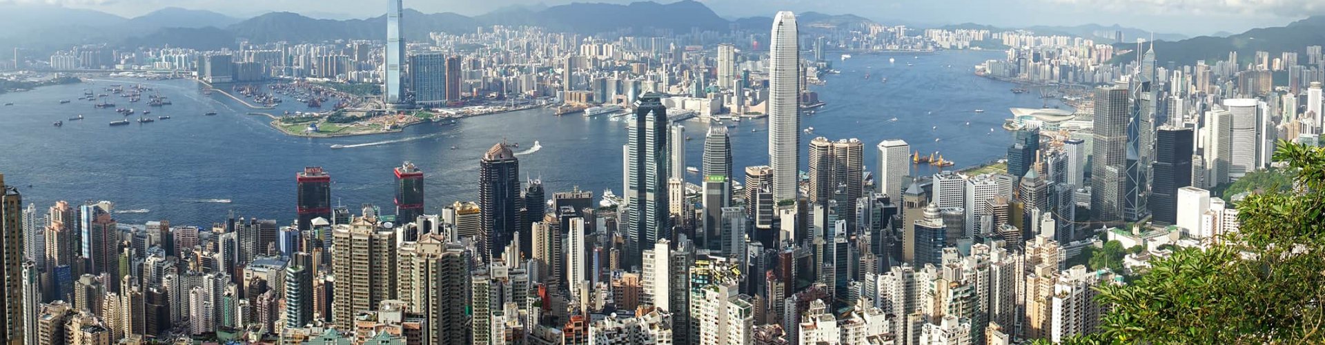 Hong Kong, HK skyline at dusk