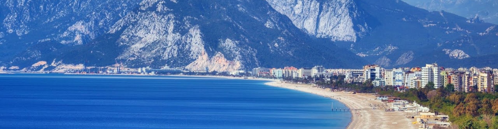 Sunset view over Antalya coastline