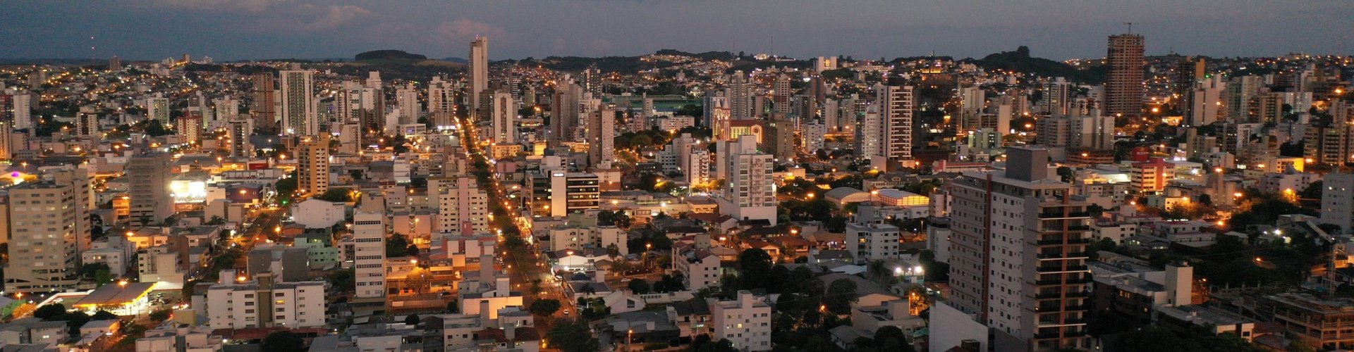 Sunset over Chapecó skyline