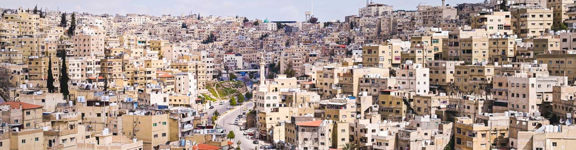 Sunset over Amman skyline