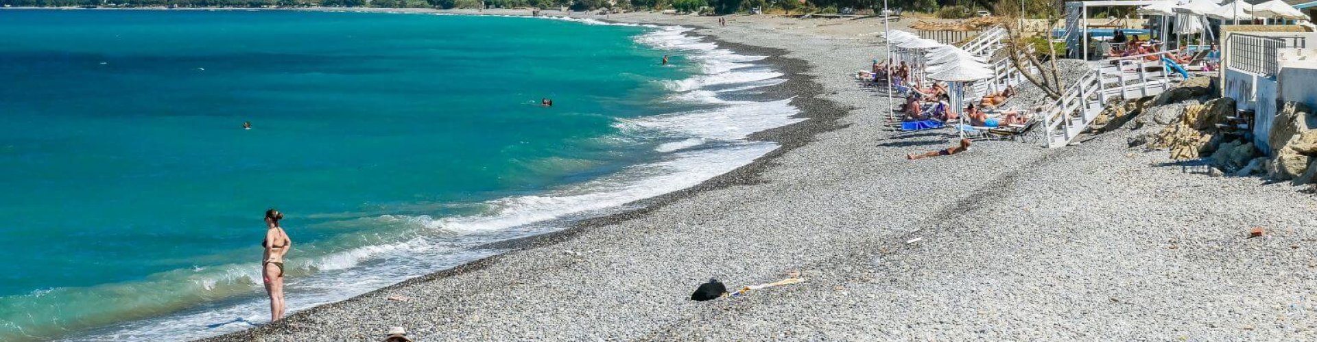 Sunset over Kolimvari coastline