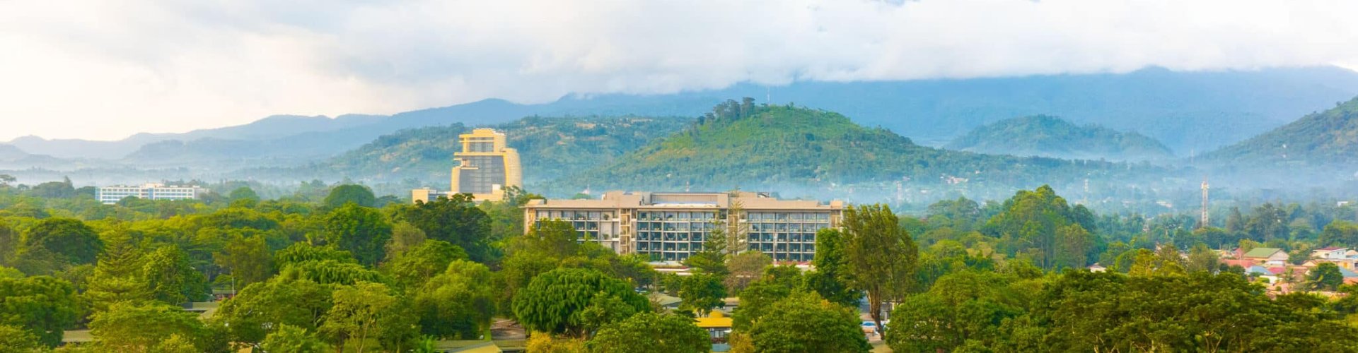 Sunset over Arusha skyline