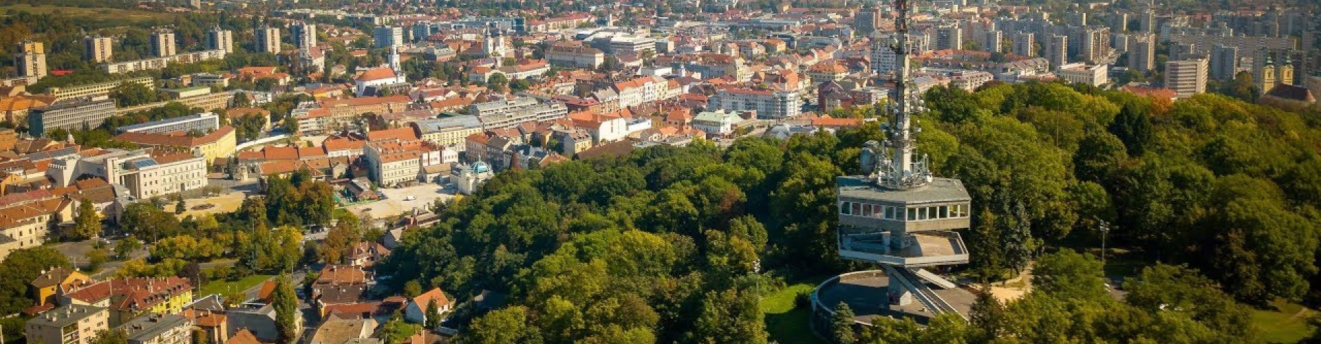 Miskolc cityscape at dusk