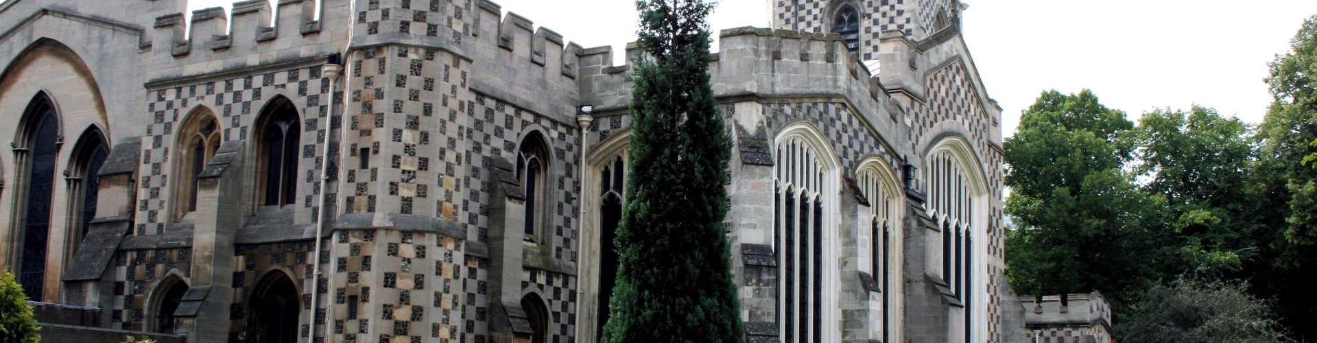 Luton cityscape at sunset