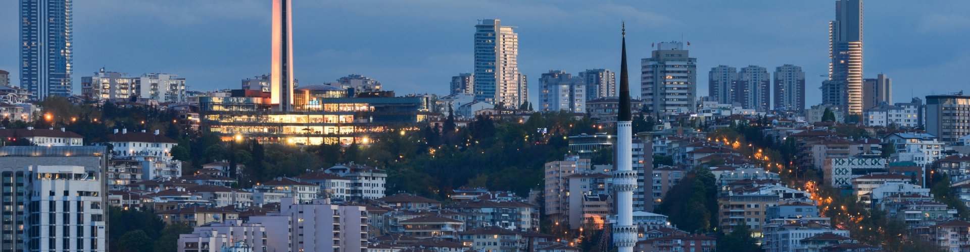 Scenic view of Ankara, TR at sunset