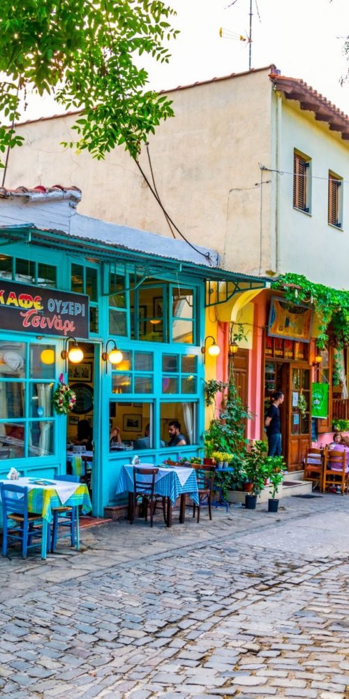 Thessaloniki transportation and cityscape