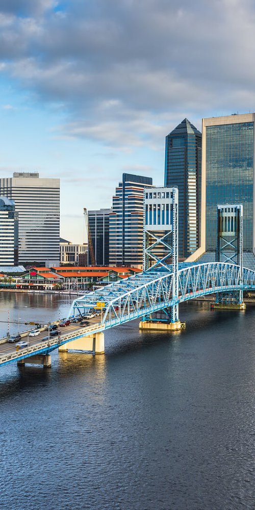 Portrait view of Jacksonville, FL, US